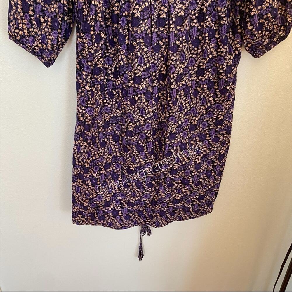 Ulla Johnson Purple Black Cotton Quilted Mini Dress 2 - Picture 9 of 16